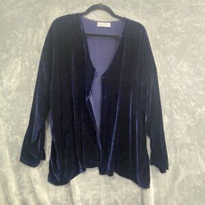 BRYAN EMERSON Women Velvet Button Front Cardigan Size OS Event Casual 93-10